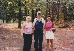 Beulah, Ralph, me at Holden Arboretum